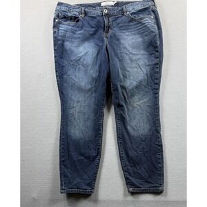 Torrid Ankle Jeans Womens 20T Blue Medium Wash Stretch Denim Plus Cropped 40x27